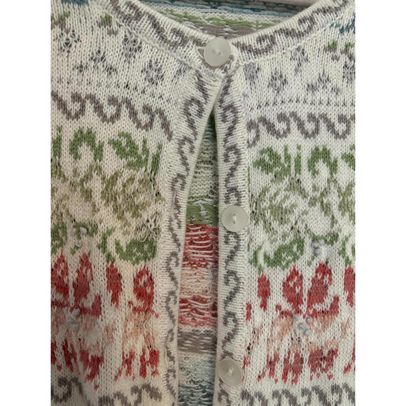 Vintage 90's Appleseed's Petites Colorful Knit Cardigan - Picture 5 of 8